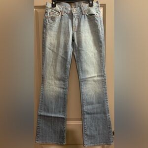 7 for all Mankind Light Wash Bootcut Jeans size 28 Made in USA Y2K 90s Vintage